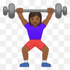 Medium - Woman Lifting Weights Emoji,Weight Emoji