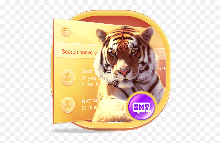 Tiger Sms Theme - Apps En Google Play Bengal Tiger Emoji,Tiger Emoji Android