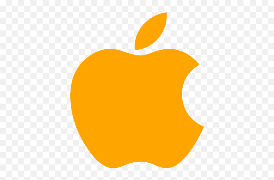 Orange Mac Os Icon - Free Orange Operating System Icons Orange Apple Logo Png Emoji,Free Emoticons For Macs