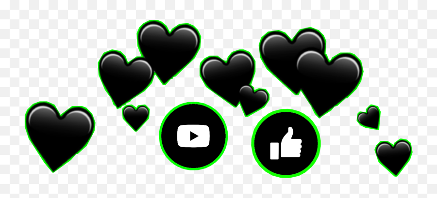 Youtube Like Youtubers Corazon Black - Heart Filter Overlay Emoji,Find Youutubers Using Emojis