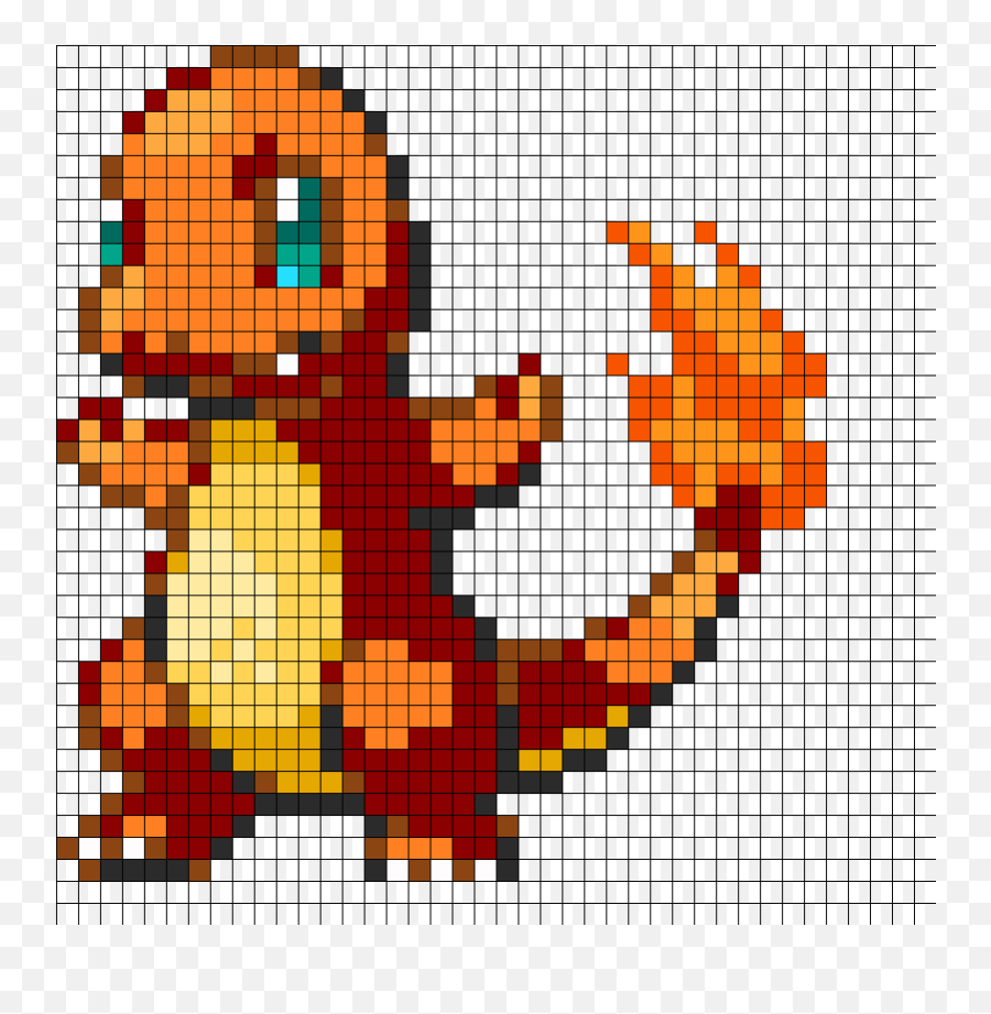 Biodigitalu0027s Patterns - Charmander Perler Beads Emoji,Perler Bead Ideas Emojis