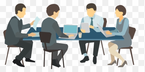 Download People Meeting Business Illustration Desk Free - Meeting Png Emoji,Cat Flipping Table Emoticon