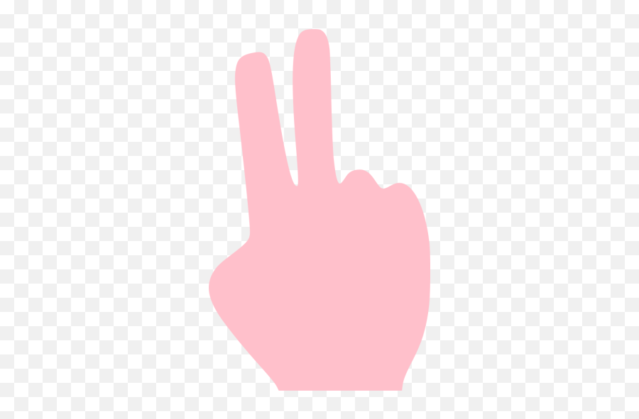 Pink Two Fingers Icon - Free Pink Hand Icons Sign Language Emoji,Finger Emoticons Symbols