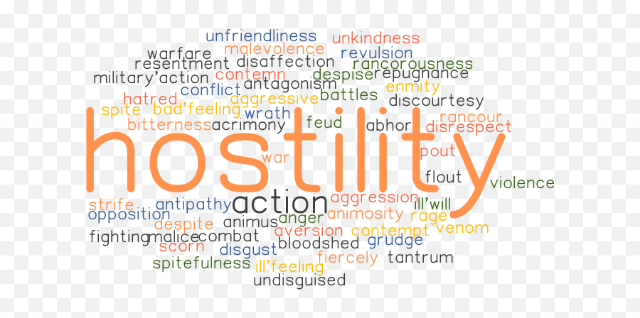 Hostility Synonyms And Related Words What Is Another Word - Dot Emoji,Examples Of Grammatical Rules And Emotion