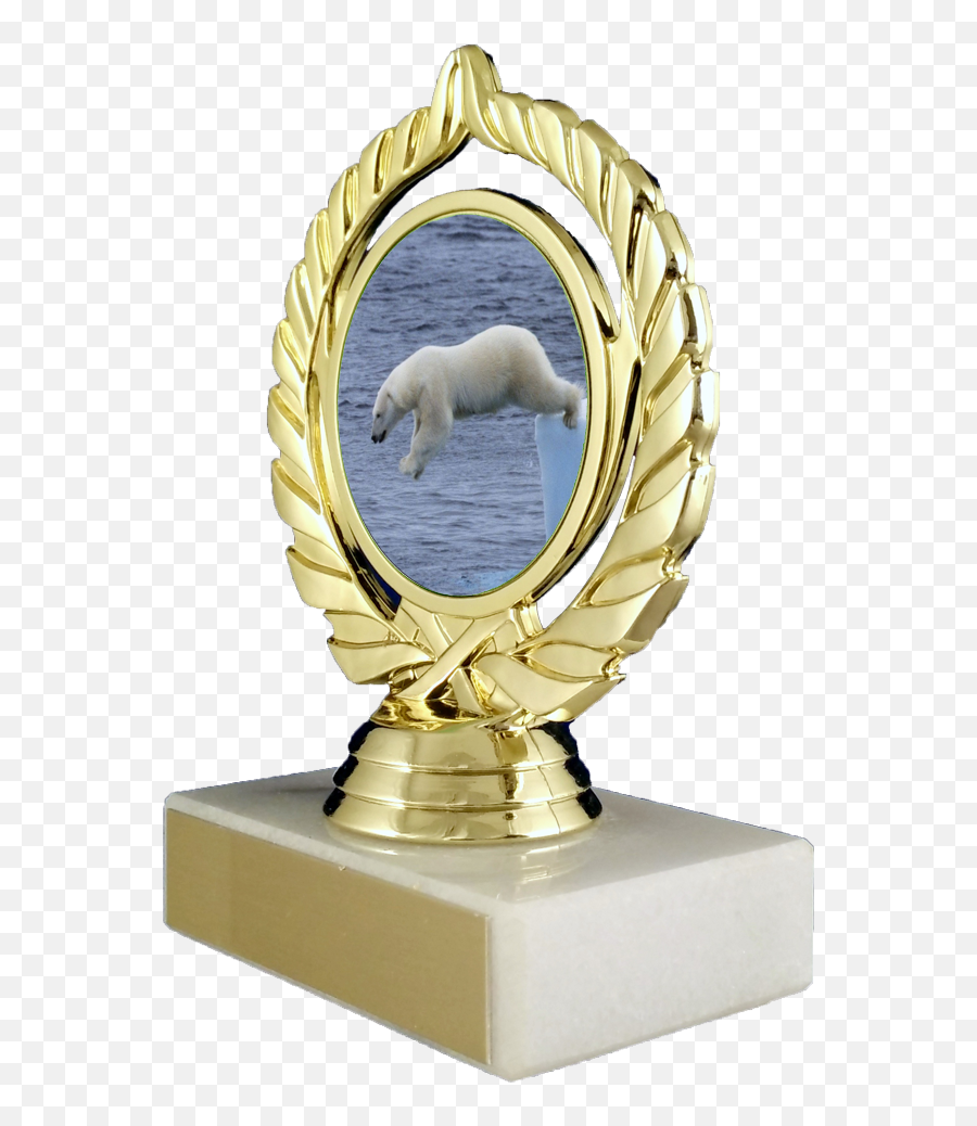 Polar Bear Logo Trophy On Marble - Polar Bear Emoji,Polar Bear Emojis
