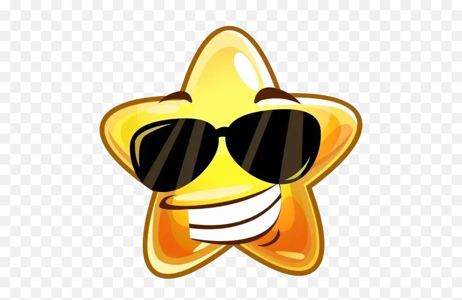 No Cares Whatsapp Stickers - Star Emoji With Sunglasses,Cage Emoji