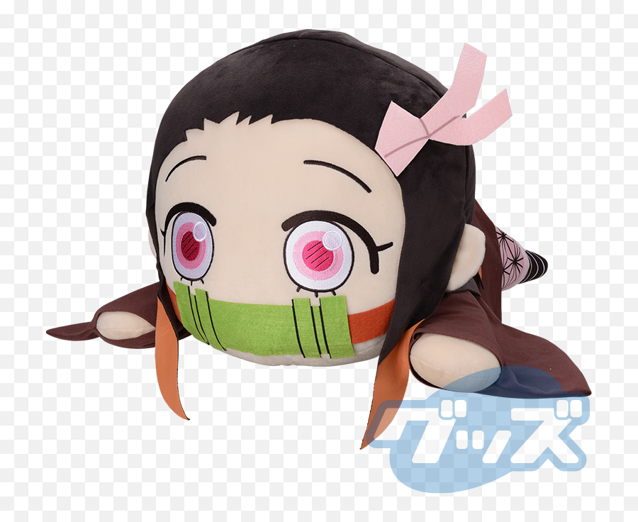 Demon Slayer - Nezuko Kamado Oversized Nesoberi Plush Nezuko Lying Down Plush Emoji,Evangelion Emojis