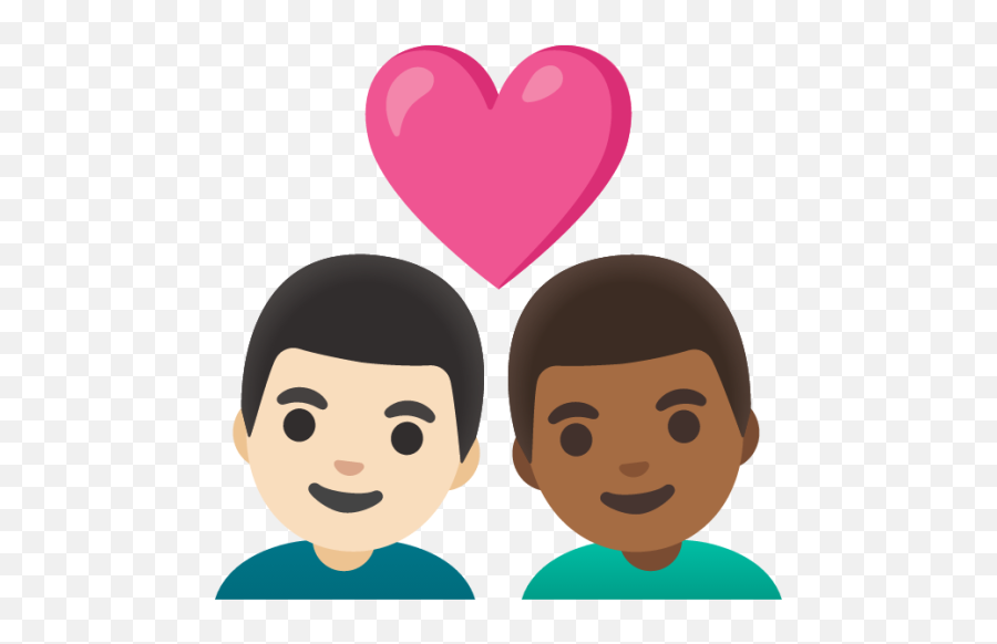 Couple With Heart Man Man Light Skin Tone Medium - Dark Emoji Casal Gay,Boy Girl Emojis