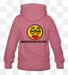 Mornings Suck Womenu0027s Hoodie U2013 Per - Elel Fashion Elevated Sudadero Gris Png Emoji,Warm And Fuzzies Emoticon