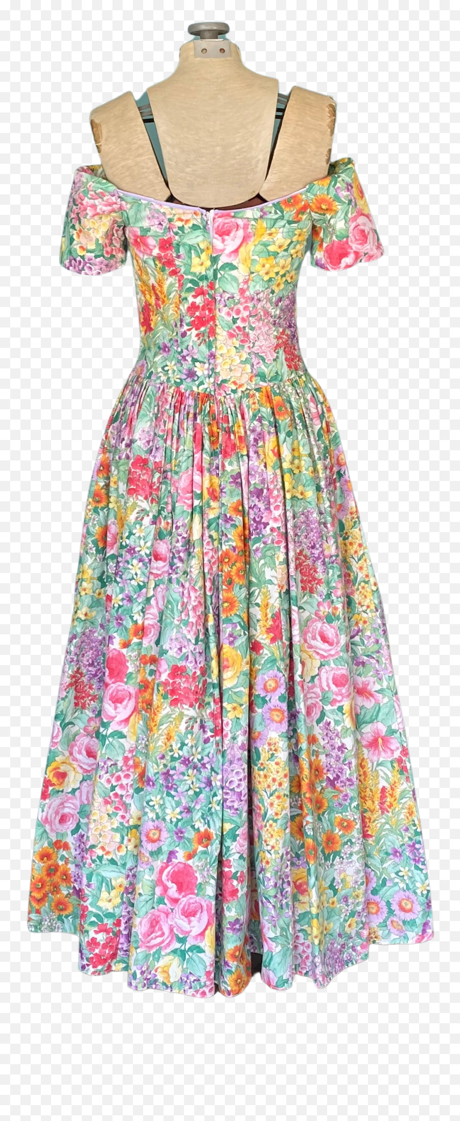 Vintage Cottagecore Floral Off The Shoulder Maxi Dress Emoji,Dress Emoji Transparent