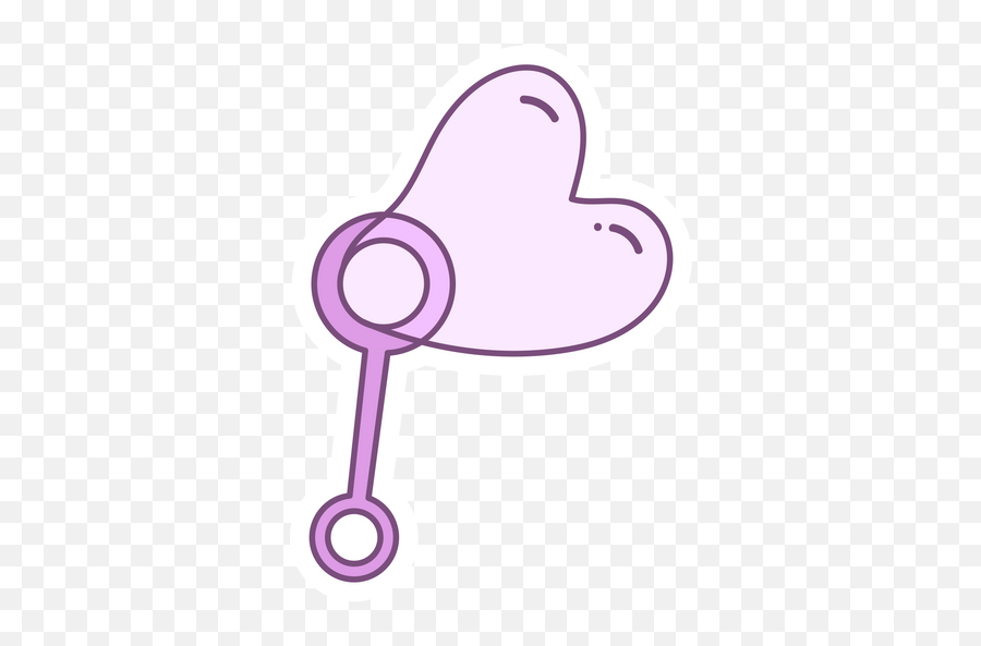 Purple Heart Soap Bubble Sticker - Sticker Mania Girly Emoji,Purple Heart Emoji Png