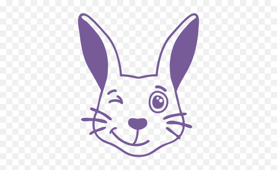 Rabbit Wink Head Muzzle Stroke - Transparent Png U0026 Svg Dot Emoji,Emotion Winks