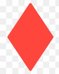 Diamond Suit Emoji Clipart - Diamond Card Shape,Oxygen Os Emoji