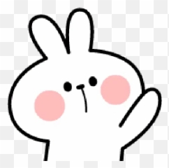 Rabbit Smile Emoji Whatsapp Stickers - Dot,Rabbit Emoji