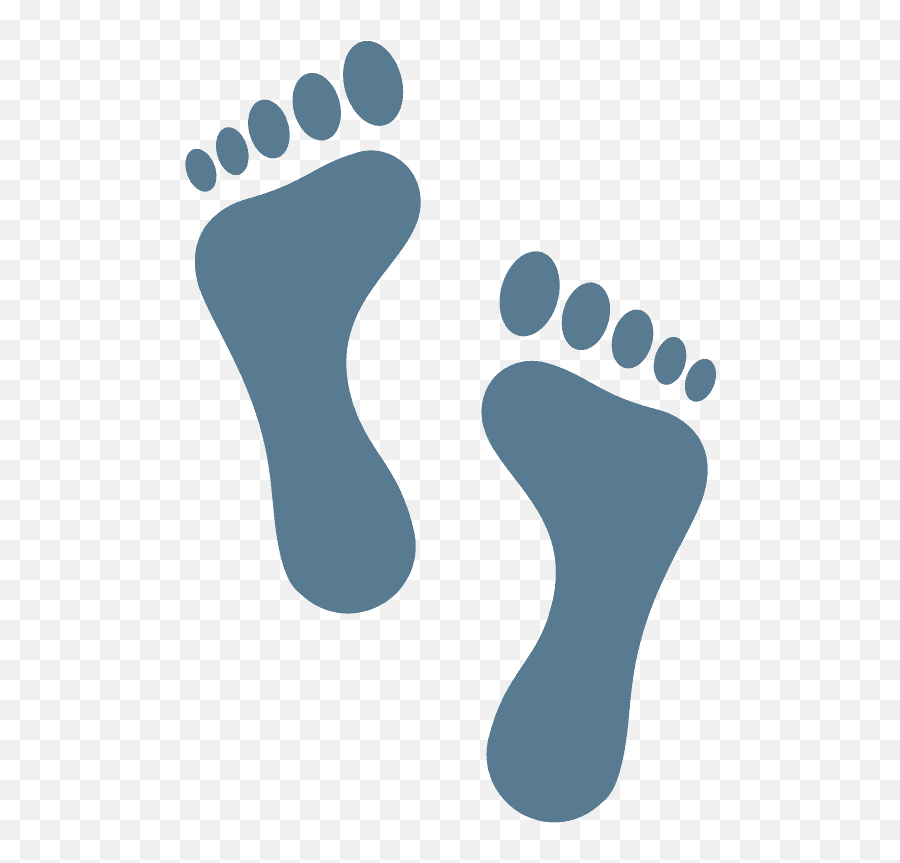 Footprints Emoji - Emoji Png Footprint,Foot Emoji