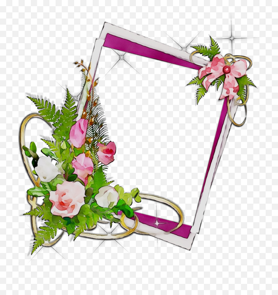 Download Picture Flower Frame Wallpaper - Flower Frame Png 3d Emoji,Rose Emoticon Desktop Wallpaper