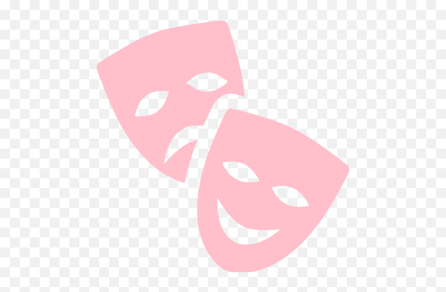 Pink Theatre Masks Icon - Gold Theater Mask Png Emoji,Emoticon Masks
