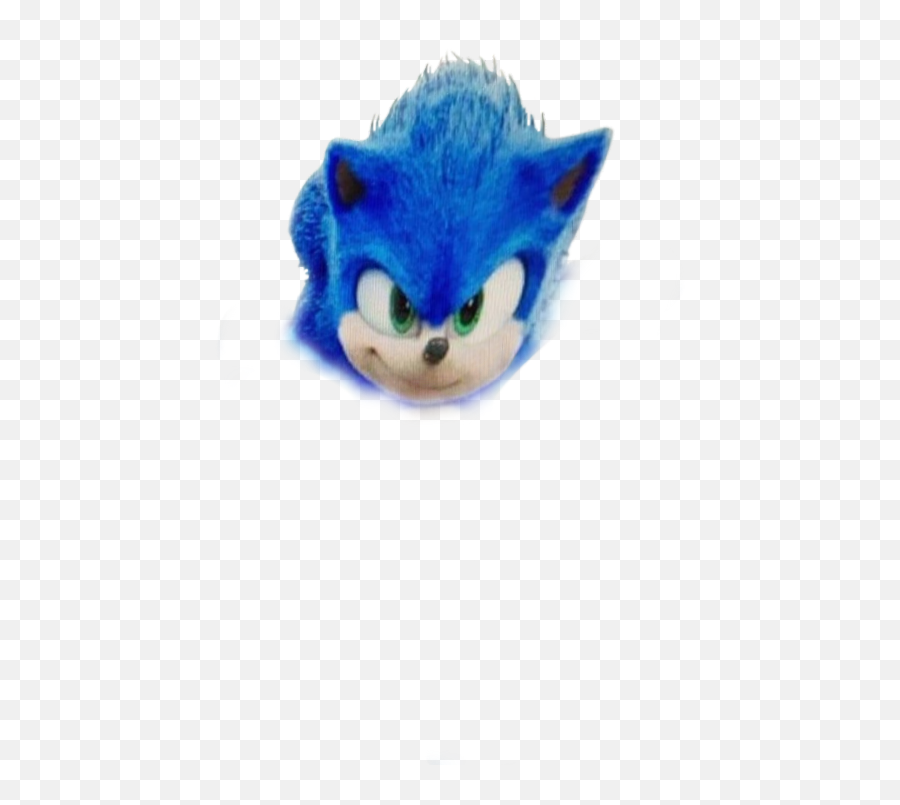 Movie Sonic Head Slightly Looking To - Sonic Movie Design With Tan Arms Emoji,The Plush Emoji Movie