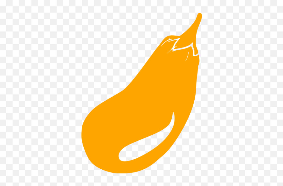 Orange Eggplant Icon - Free Orange Vegetables Icons Green Eggplant Transparent Emoji,Vegetable Emoticon Png