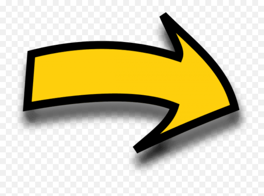Download Comic Arrow Pointing Right - Arrow Black And White Transparent Background Yellow Arrow Emoji,Black Arrow Emoji