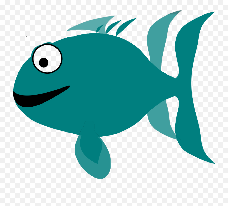 Blue Green Happy Fish Png Svg Clip Art For Web - Download Fish Emoji,Fish Flag Emoji
