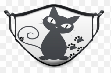 Cats - Stealth Mask Usa Automotive Decal Emoji,Black Cat Emoticon