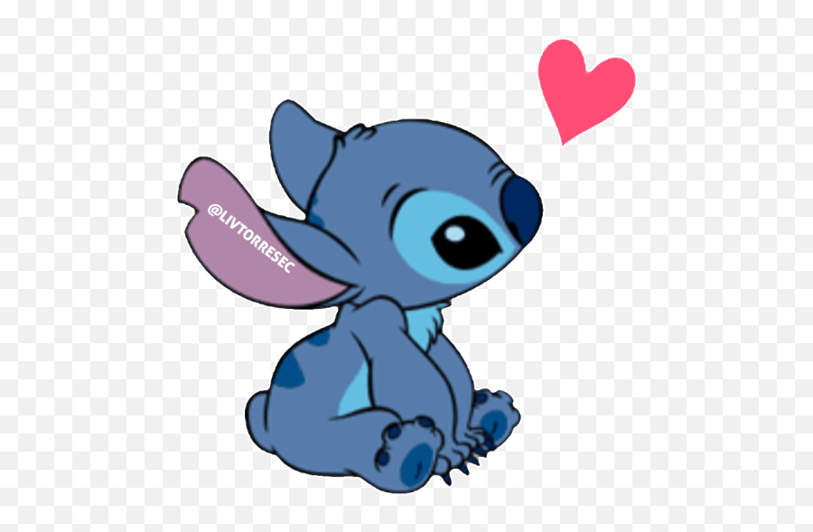 Sticker Maker - Drawing Stitch With Heart Emoji,Disney Emojis Stitch