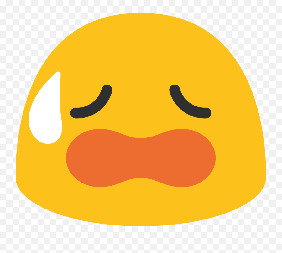 Sad But Relieved Face Emoji - Android Sad Emoji Png,Relieved Face Emoji