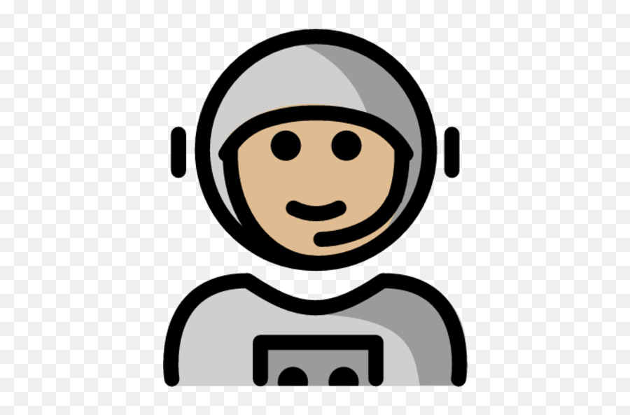 Man Astronaut Medium - Light Skin Tone Emoji Download For,Skin Tone Emoji