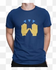 Camiseta Emoji Manos - Blue Tshirt,Emoji De Manos