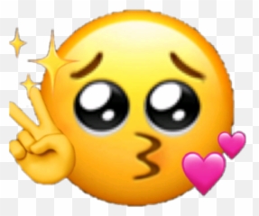Love Heart Sticker - Crying Kissy Face Peace Sign Emoji,Glow Emoji