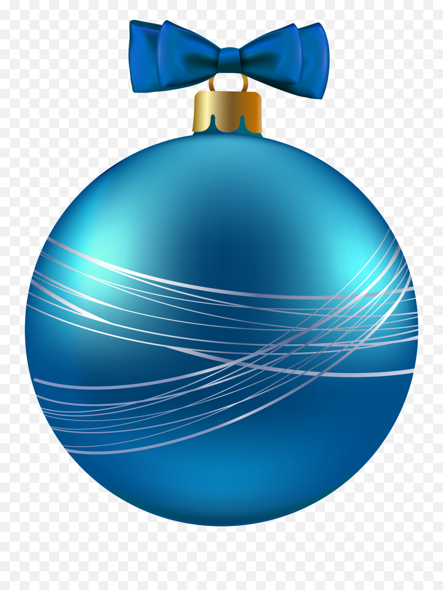 Blue Christmas Ornament Clipart Image Gallery Yopriceville - Blue Christmas Ornament Png Emoji,Emoji Christmas Balls