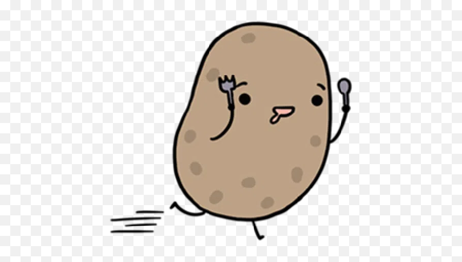 Kawaii Potato Whatsapp Stickers - Stickers Cloud Emoji,Potato Emoji
