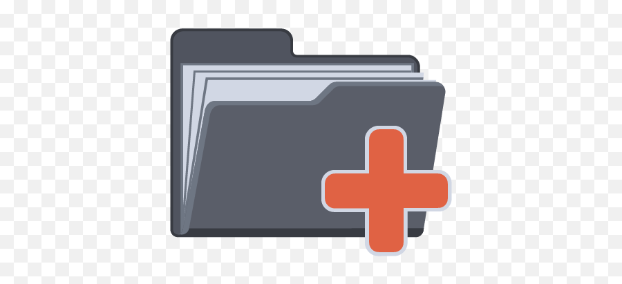 Plus Folder Icon - Folder Size Icon Emoji,Cross Folder Folder Emoji