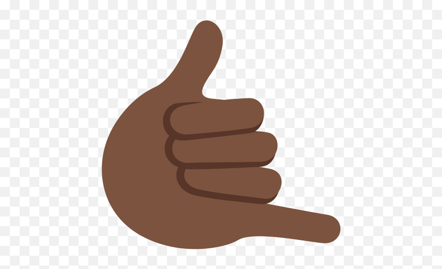 Call Me Hand Emoji With Dark Skin Tone Meaning And Pictures - Alpha Phi Alpha Hand Sign,Ok Sign Emoji Png