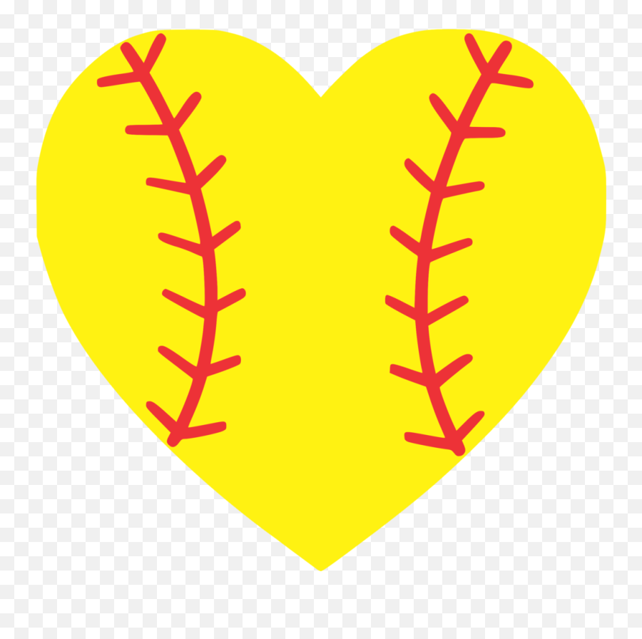 Clipart Volleyball Softball Clipart - Baseball Softball Heart Clip Art Emoji,Cute Softball Emojis