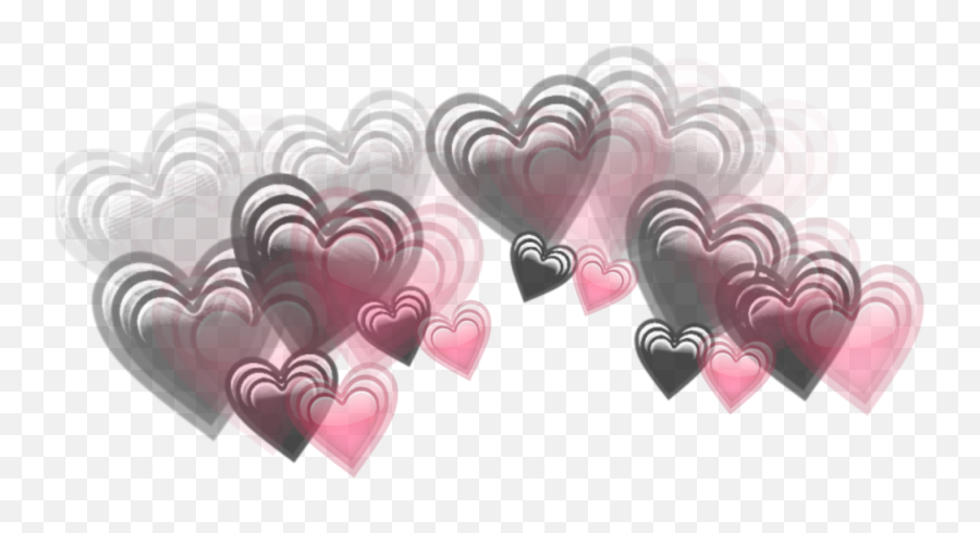 Black Pink Emoji Hearts Crown Sticker By - Emoji Pink And Black Heart Crown,Emojis Of Crowns Or Hearts