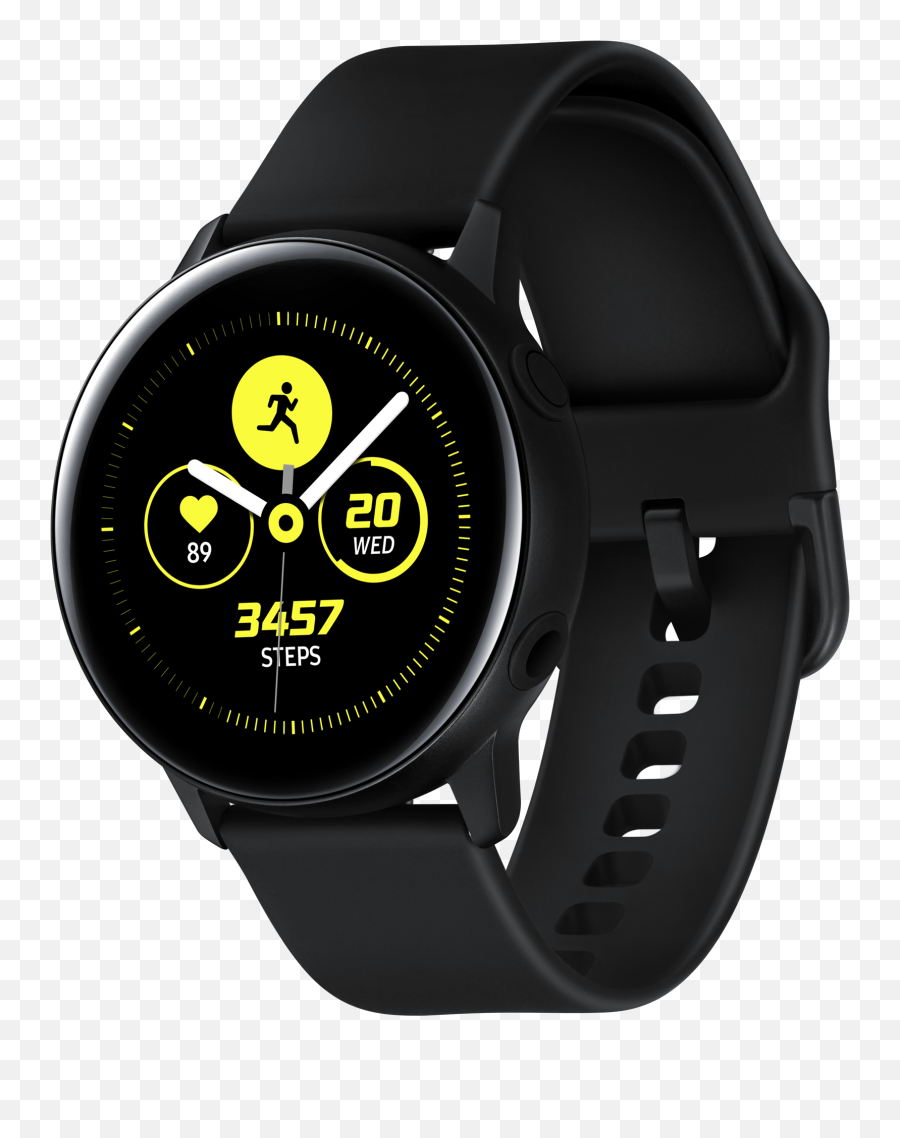 Samsung Galaxy Watch Active Sm - R500n Black Band Galaxy Watch Active Emoji,How To Get Emojis On Samsung Galaxy S4