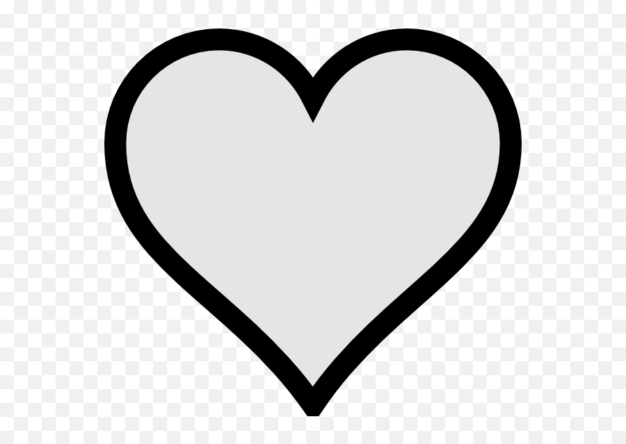 White Heart No Background - Clipart Best Heart Shape Png Outline Emoji,Heart Emoji No Background