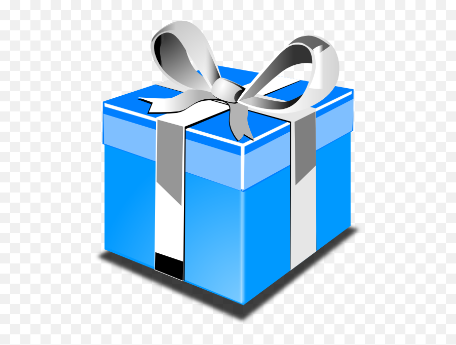 Presents Clip Art Hostted 2 - Blue Gift Vector Png Emoji,Emoji Birthday Presents