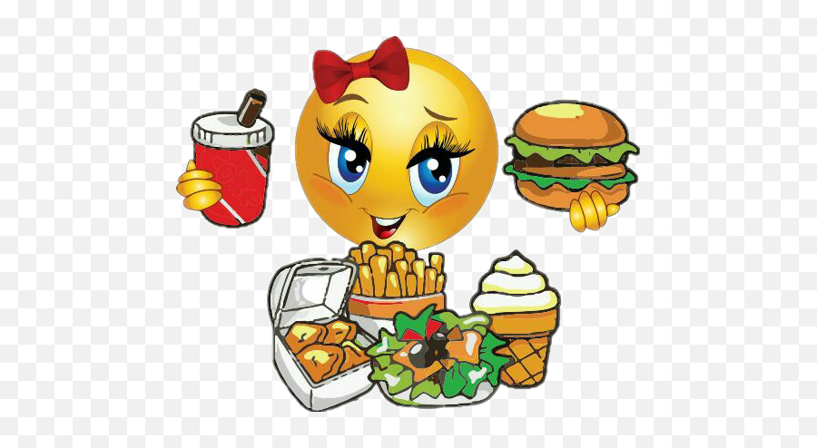 Smileys Emojis Et Cliparts - Food Eating Emoji,Hamburger Emoji