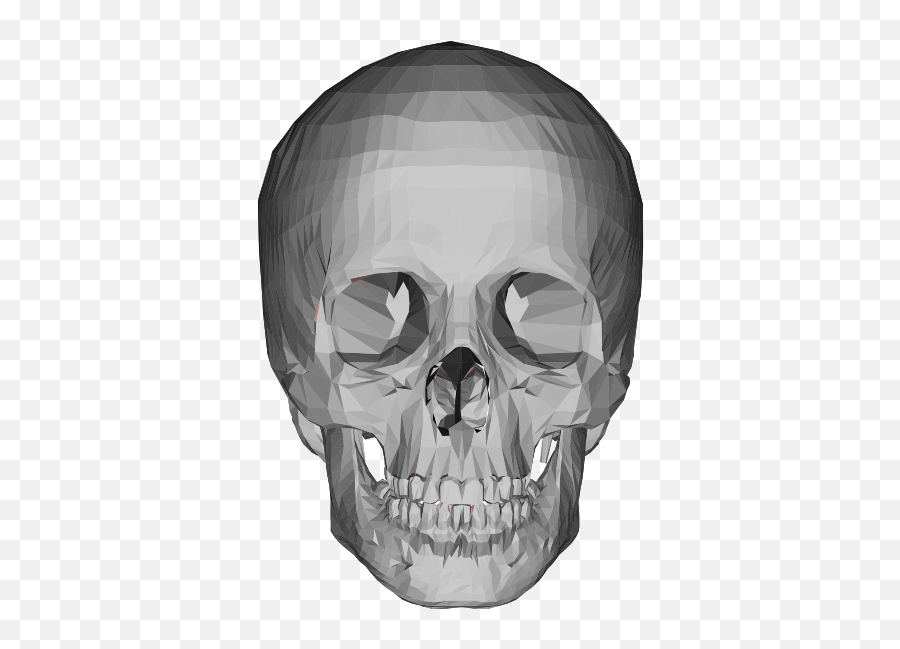 3d Low Poly Skull Free Svg - Low Poly Skull Front Emoji,Skull & Acrossbones Emoticon