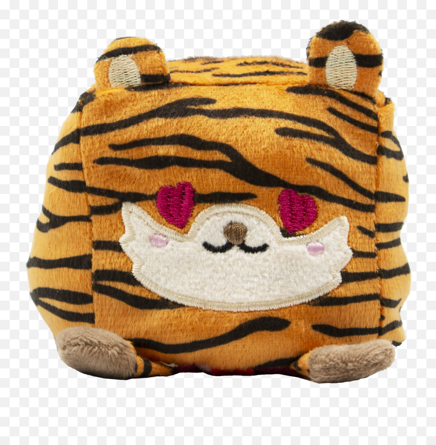 Tiger Reversible Moodie Plushies - Soft Emoji,Angry Emotion Tiger Dolls