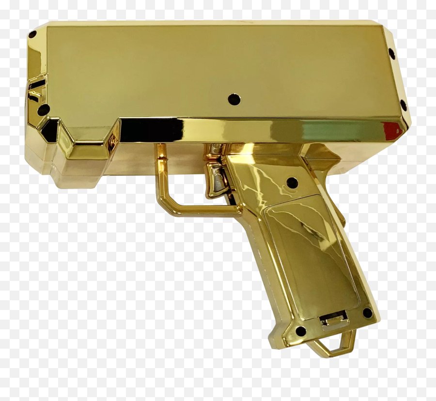 Custom Money Box Gold Gun Toy For Cashshooting Game Toy - Armas Douradas De Brinquedo Emoji,Text Emoticons Guy Shooting Gun