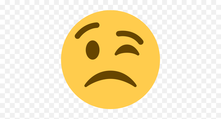 Emoji Remix On Twitter Frowning Face Wink - Happy,Winking Emoji Png
