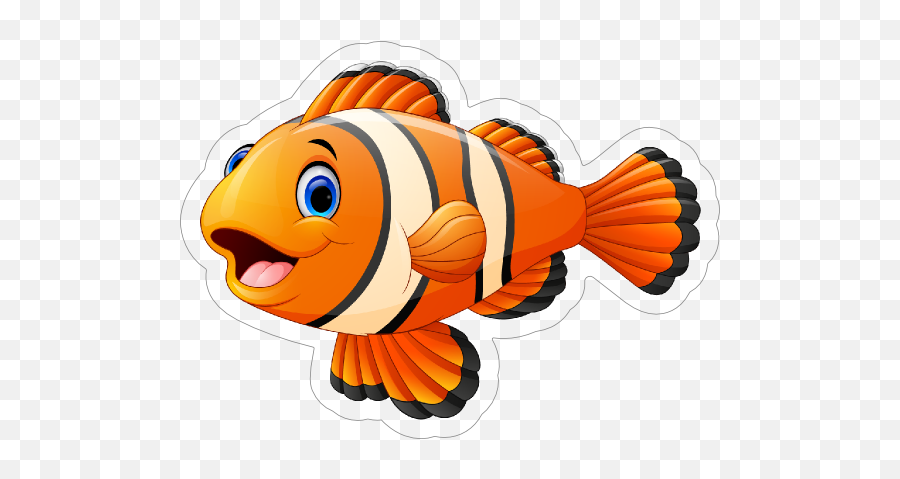 Clown Fish Sticker - Clownfisch Clipart Emoji,Fish Flag Emoji