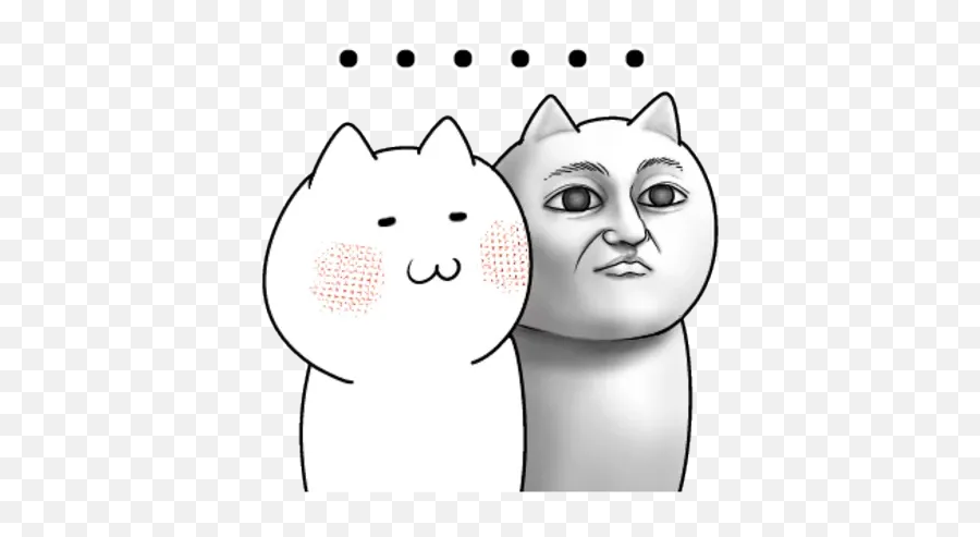 3c Whatsapp Stickers - Dot Emoji,:3c Emoticon Cat