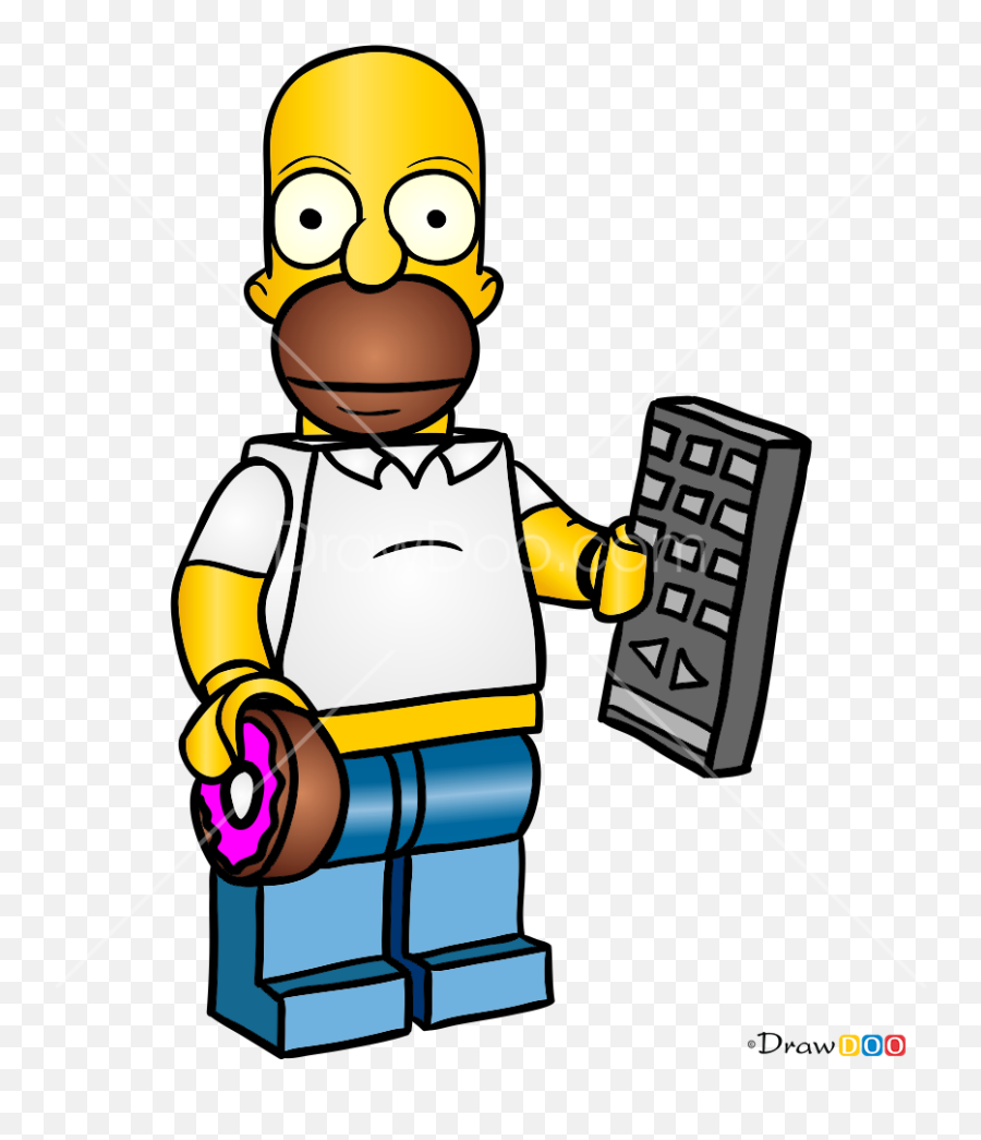 How To Draw Homer Simpson Lego Simpsons - Lego Simpsons Draw Emoji,Homer Simpson Emoji
