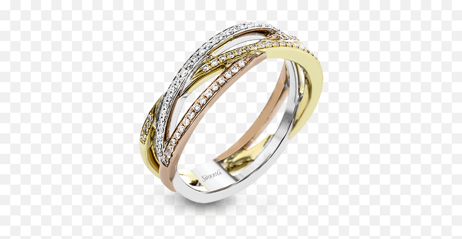 18k Tri - Color Gold Diamond Fashion Ring Emoji,4 Diamonds Are Emotions