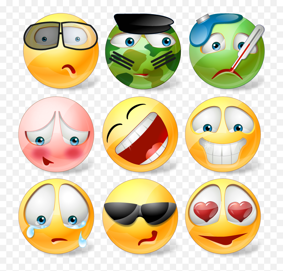 Vector Emoticons Icons - Emoticons Emoji,Free Emoticons